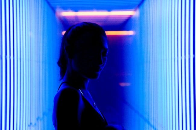 Upon entering, you'll be assigned a color that will follow your every step throughout the room.